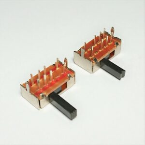 Slide Switch สวิทช์เลื่อน ขนาด 12 mm. 3 ทาง 8 ขา แบบขาลงปริ้น