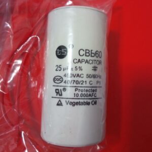 คาปาซิเตอร์ 25uF 450V. CAPACITOR 25uF 450V. (ชนิดสาย) JFUY