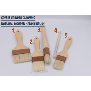 พร้อมส่ง ⭕️ แปรงปัดผงกาแฟ ด้ามจับไม้ มีหลายขนาด แปรงขนหมูฟู้ดเกรด Coffee grinder natural wooden handle brush food grade