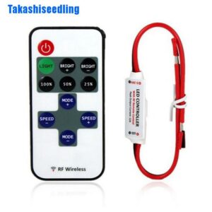 Takashiseedling 12v Rf รีโมทสวิทช์ควบคุมหรี่แสงได้สําหรับสายไฟ Led