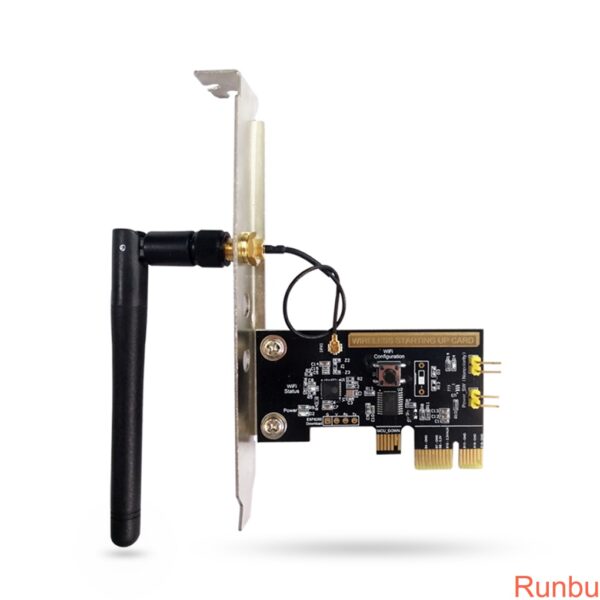 Runbu-WiFi Switch Relay Module Computer Remote Control PCI-E Interface Timer Starting Up Card for Desktop PC ในตัว สําหรับเดสก์ท็อป อะแดปเตอร์การ์ดไร้สาย