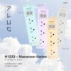 PLUG (ปลั๊กไฟ) Anitech (H1233) มาตรฐาน มอก. 3 ช่อง 1 สวิตช์ สายยาว 3 เมตร (มี 4 สี ขาว|ม่วง|ครีม|มิ้นท์) 5Y ของแท้