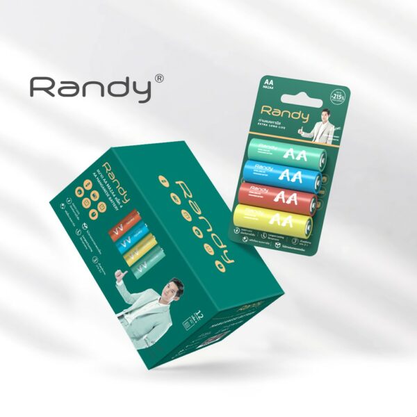 [ซื้อ3แผง แถม1แผง] Randy Battery แมงกานีส ถ่าน AA ความจุสูง ถ่าน วิทยุ ของเล่น ถ่านไฟฉาย นาฬิกา เมาส์ไร้สาย  รีโมท