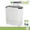 ☔️ ‍♂️ [ต้อนรับหน้าฝน] Smarthome WM2200 เครื่องซักผ้าฝาบน 2 ถัง 5.5 KG ฆ่าเชื้อ ซักและปั่นแห้งในตัว เครื่องซักผ้า2ถัง