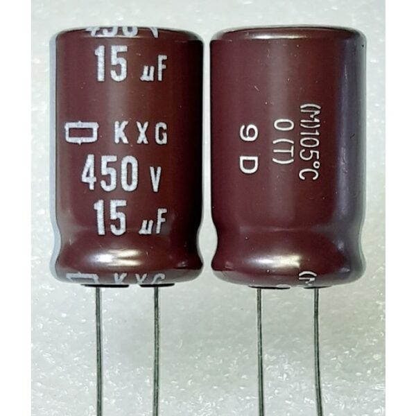 NCC Nippon Chemi-con  KXG 15uf 450v 105° capacitor ตัวเก็บประจุ คาปาซิเตอร์