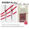 BERNINA เข็มจักรเย็บผ้า สำหรับผ้าทั่วไป คละเบอร์ 10(70) และ 12(80) แพ็ค 5 เล่ม ใช้กับจักรบ้านทุกยี่ห้อ