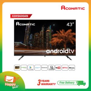 [2022 New Android TV] Aconatic LED Android TV FHD แอลอีดี แอนดรอย ทีวี ขนาด 43 นิ้ว รุ่น 43HS600AN (รับประกัน 3 ปี)