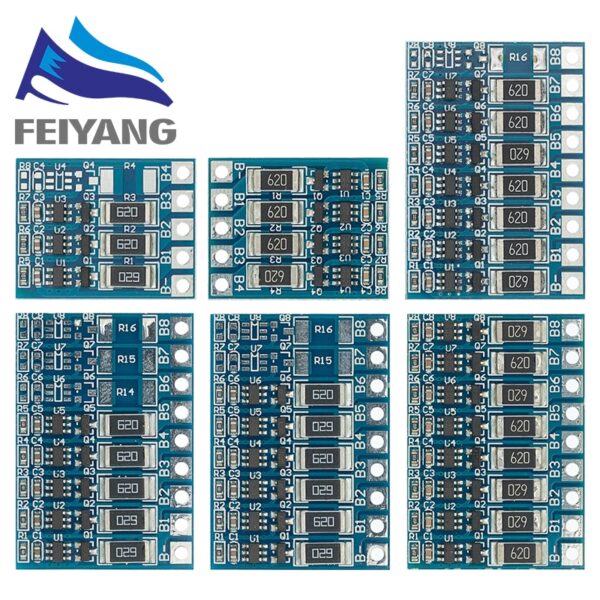 บอร์ดป้องกันแบตเตอรี่ลิเธียม 5S 21V 4.2V 68mA 5S Li-ion Lipo 18650 3S 4S 5S 6S 7S 8S