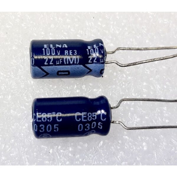 Elna 22uf 100v capacitor ตัวเก็บประจุ คาปาซิเตอร์