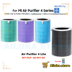 【แผ่นกรอง Hepa】แผ่นกรองคาร์บอน OEM สําหรับเครื่องฟอกอากาศ Xiaomi Mi Smart Air Purifier 4 Lite M17-FLP / AC-M17-SC