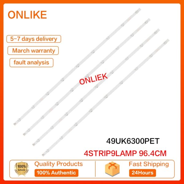 ไฟแบ็คไลท์ LED 49 นิ้ว 49UK6300PTE 49UK6320PTE LG สําหรับทีวี LAMPU TV 49UK6300 49UK6320 49 นิ้ว