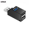 Kiprun อะแดปเตอร์ฮับ USB 3.0 3 พอร์ต ความเร็วสูง แบบพกพา สําหรับคอมพิวเตอร์ แล็ปท็อป และ Macbook โทรศัพท์มือถือ