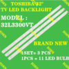 ใหม่ หลอดไฟแบ็คไลท์ 32L3300VT TOSHIBA 32 นิ้ว TV LED 32L3300 3 ชิ้น