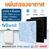 แผ่นกรองอากาศ สำหรับ เครื่องฟอกอากาศ Bwell รุ่น CF-8608 ( กรอง 4 ขั้นตอน )