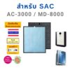 แผ่นกรองอากาศ เครื่องฟอกอากาศ SAC รุ่น  AC-3000BL MD-8000 MD 9000 ไส้กรอง HEPA กรองฝุ่น pm 2.5 ไส้กรองคาร์บอน  AC-3000