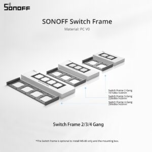 Sonoff M5 กรอบสวิตช์แมน 2 3 4 Gang ติดตั้งง่าย สําหรับ M5-80 Smart Wall Switch PC V0