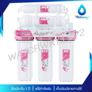 AQUATEK เครื่องกรองน้ำดื่ม 5 ขั้นตอน รุ่นพิเศษ Aqua Pink Ceramic ความละเอียด 0.3 ไมครอน คุณภาพดี อุปกรณ์ครบชุด