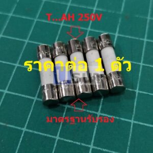 ฟิวส์ เซรามิค ไมโครเวฟ Slow blow Fuse 5x20mm 250V T0.25AH ถึง T20AH #C5x20T-AH (1 ตัว)