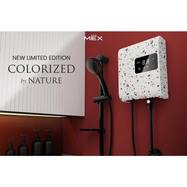 [0% 10 เดือน] (MEX) เครื่องทำน้ำอุ่น MEX รุ่น CUBE 5E (TZ) ลาย TERRAZZO 5100W