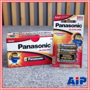 แพ็ค4ก้อน ถ่านAAA PANASONIC LR03T ถ่านอัลคาไลท์AAA แพ็ค4ก้อน ถ่านALKALINE 3A Battery ถ่านอัลคาไลน์ เอไอ-ไพศาล +++