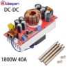 1800W 40A Dc-dc Boost Converter Boost โมดูลเพาเวอร์อินพุตแรงดันไฟฟ้า 10V-60V แรงดันขาออก 12V-90V