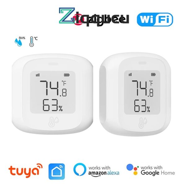 Ziqqucu Tuya เครื่องวัดอุณหภูมิ และความชื้น อัจฉริยะ WiFi Zigbee -10~60℃(14~140℉) 0~100% RH