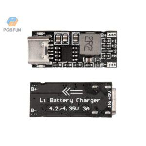 Pcbfun โมดูลชาร์จแบตเตอรี่ลิเธียมโพลิเมอร์ Type-c Usb 5v To 4.2v/4.35v