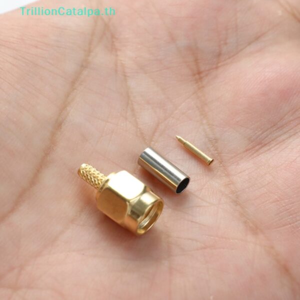 Trillioncatalpa ปลั๊กตัวผู้ SMA เชื่อมต่อสายเคเบิล RF สําหรับ RG174 RG316 RG178 RG179 LMR100 10 ชิ้น