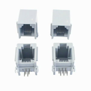 ซ็อกเก็ตเชื่อมต่อ PCB RJ11 6P4C 6P6C 4 6 Pin มุมขวา พลาสติก สําหรับปลั๊กแจ็ค 10 ชิ้น