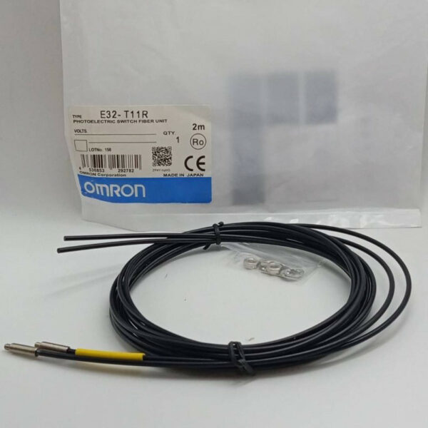 E32-T11R งานแท้ omron พร้อมส่งในไทย 1 ชุดสายไฟเบอร์ 2 เมตร 2 เส้น+ตัวตัดสาย ของใหม่ จากไทย