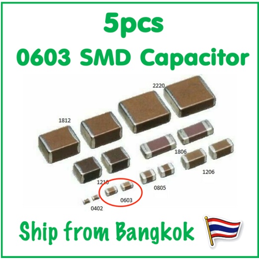 5 pcs [0.5pf-43pf] 0603 SMD Capacitor 50v - 10v 5%-10%