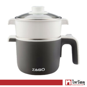 ZAGIO หม้อต้มไฟฟ้าอเนกประสงค์ รุ่น ZG-1754 ความจุ 1.2 ลิตร สีเทา