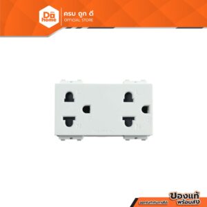 Power MaxQ เต้ารับคู่ 3 ช่อง รุ่น DHS-1316 สีขาว |EA|