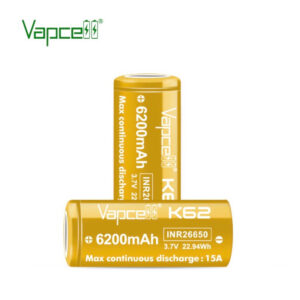 Vapcell K62 INR26650 6200mAh 3.7V ของแท้เช็คโค๊ตได้ เหมาะสำหรับไฟฉาย