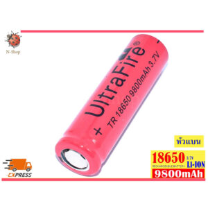 ถ่านหัวแบน 18650  Li-ion 3.7V. 9800 mAh