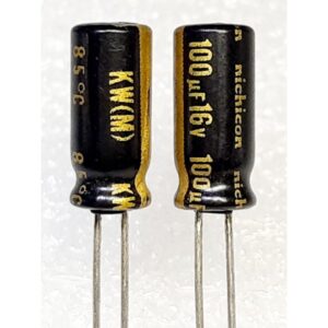 Nichicon KW  100uf 16v capacitor ตัวเก็บประจุ คาปาซิเตอร์