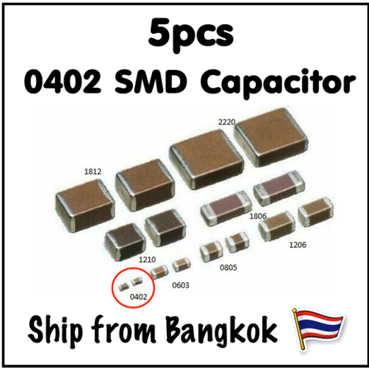 5 pcs [36pf-10uf] 0402 SMD Capacitor 50v - 10v 5%-10%