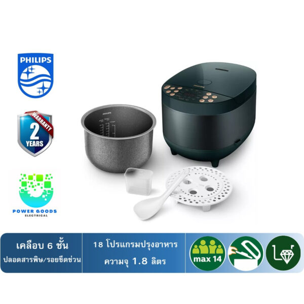 PHILIPS หม้อหุงข้าว (860 วัตต์