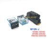 1ชุด   พร้อมฐาน MY2N-J รีเลย์ 12VDC 24VDC 12VAC 24VAC 110VAC 220VAC กระแส 5A 250VAC