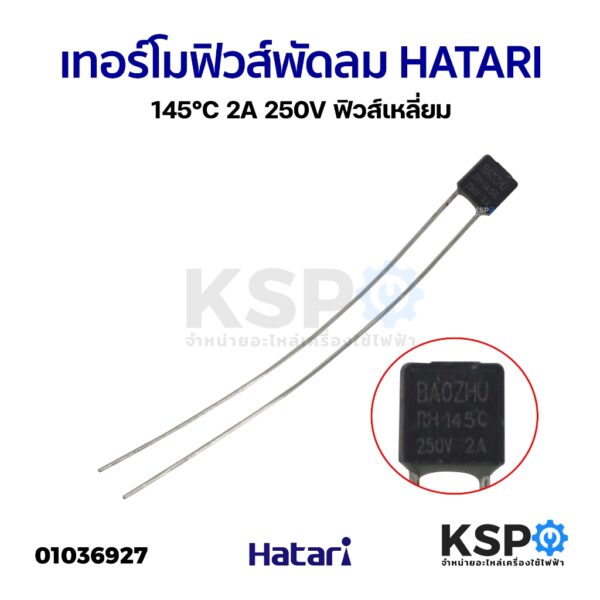 เทอร์โมฟิวส์พัดลม HATARI ฮาตาริ และ ทั่วไป 145°C 2A 250V ฟิวส์เหลี่ยม อะไหล่พัดลม