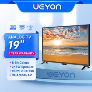 WEYON ทีวียอดนิยม 19นิ้ว มัลติฟังก์ชั่  Led  TV หลายพอร์ต USB+HDMI+AV+VGA