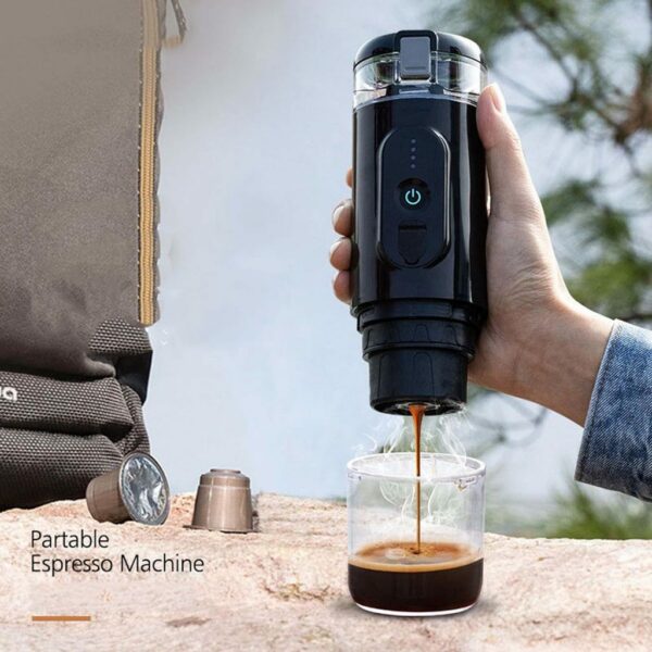 Shinelab Espresso Coffee Maker for Coffee Capsule/Coffee Powder USB Rechargeable Espresso Coffee Cup for Home Outdoor