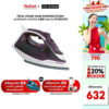 [ใช้โค้ดลดเหลือ 632.-]Tefal เตารีดไอน้ำรุ่น FV2845T0 STEAM IRON EXPRESS STEAM กำลังไฟ 2400 วัตต์