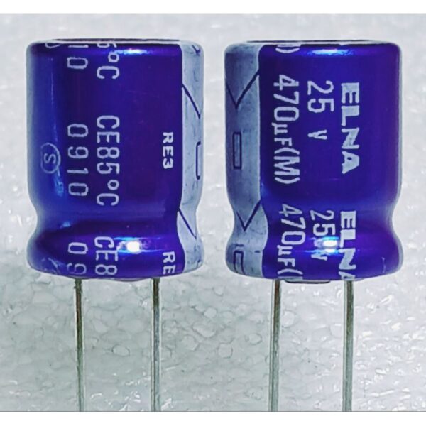 Elna RE3 470uf 25v Capacitor ตัวเก็บประจุ คาปาซิเตอร์