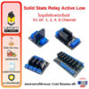 SSR Solid State Relay Active Low 5V 2A 1 2 4 8 Channel โมดูลโซลิดสเตดรีเลย์