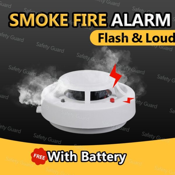 อุปกรณ์ตรวจจับควัน Wireless Smoke Detector Fire Alarm การตรวจจับอัคคีภัย เครื่องตรวจจับควันไฟสูง ปลุกอิสระ