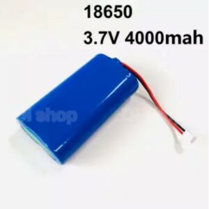 แบตเต็ม พร้อมแผงป้องกันวงจรแบตเตอรี่ลิเธียม 18650 พร้อมสาย 3.7V คู่ 4000mA แบตเตอรี่ แบบติดตั้งในตัว