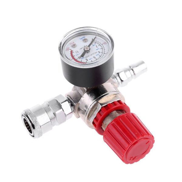 ✦LILY Pressure Regulator Switch Valve Gauge w Male/Female Connector for Air Compressor