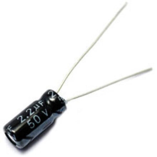 C Capacitor 2.2uF (5ชิ้น) เลือกโวลต์ (V) ได้ ตัวเก็บประจุ อิเล็กโทรไลต์ คาปาซิเตอร์