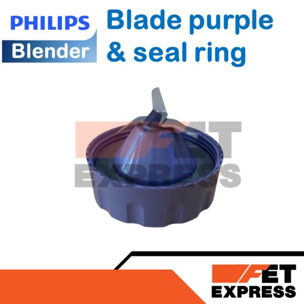 Blade assy purple & seal ring ใบมีดโถปั่นน้ำอะไหล่แท้สำหรับเครื่องปั่น PHILIPS รุ่น HR2221 (300005069372